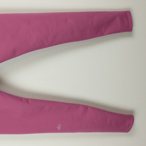 Alo Yoga Airbrush Leggings Womens XS Pink High Rise Full Length - Picture 6 of 9